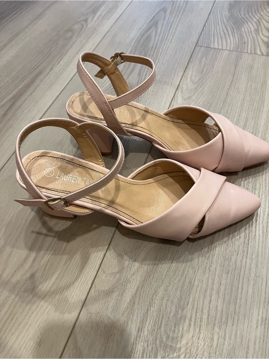 Shoes - Blush Pink Pointed Toe Ankle Strap Heels